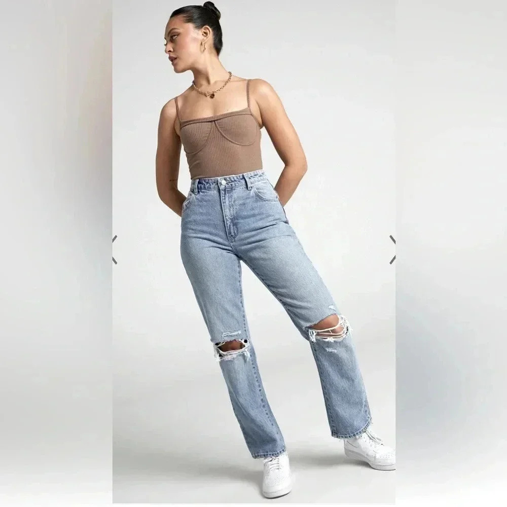 Rolla’s free people jeans size 27 loose fit grunge destroyed